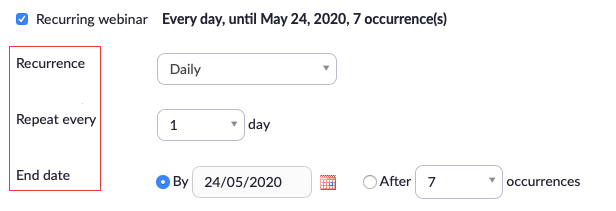 hướng dẫn sử dụng zoom webinar: lặp lại hội thảo trực tuyến trên zoom