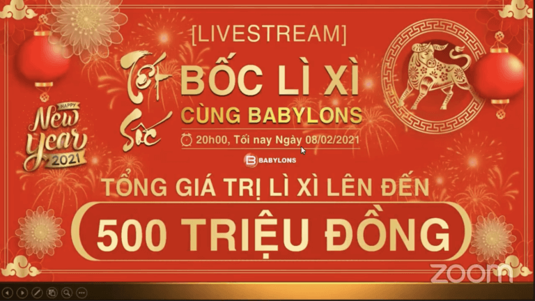 Read more about the article Babylons Group sử dụng Zoom Meeting để lì xì KH lên tới 500 triệu