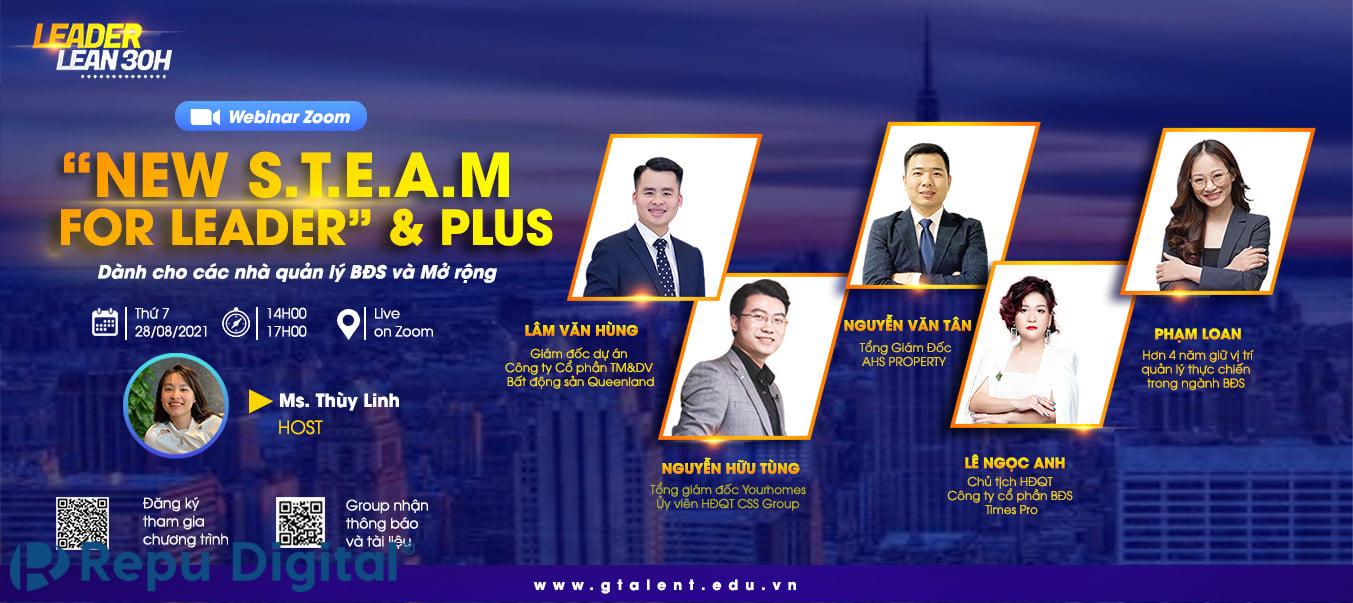 Zoom Webiner được G- Talent sử dụng cho chuỗi hội thảo trực tuyến "New S.T.E.M for Leader" &Plus