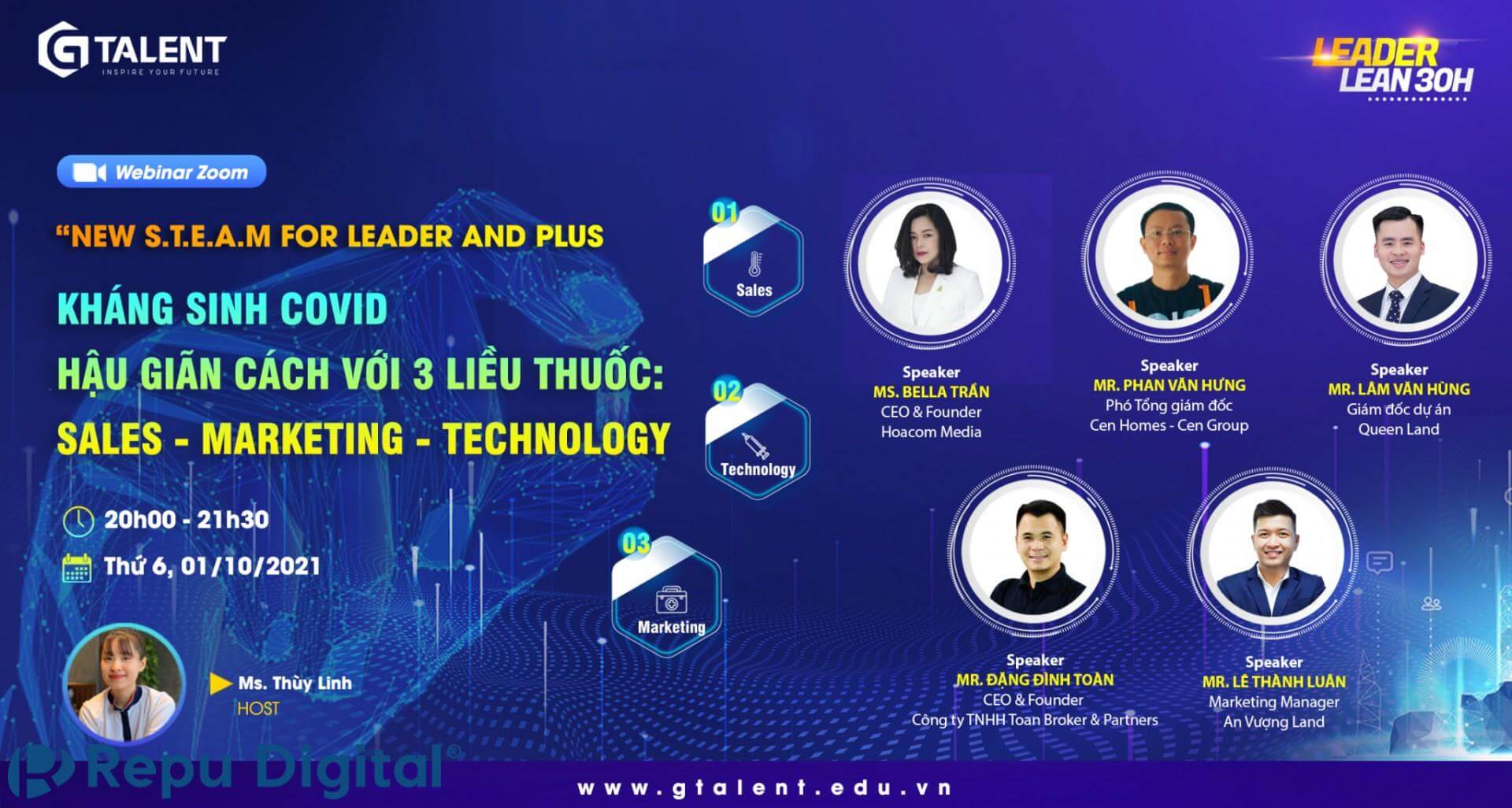 Zoom Webiner được G- Talent sử dụng cho chuỗi hội thảo trực tuyến "New S.T.E.M for Leader" &Plus