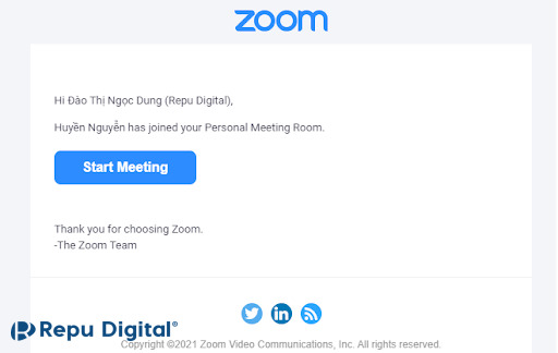 Hướng dẫn thiết lập thông báo qua email khi có người tham gia cuộc họp