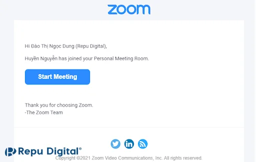 Hướng dẫn thiết lập thông báo qua email khi có người tham gia cuộc họp