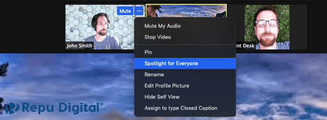 cách sử dụng spotlight trên Zoom