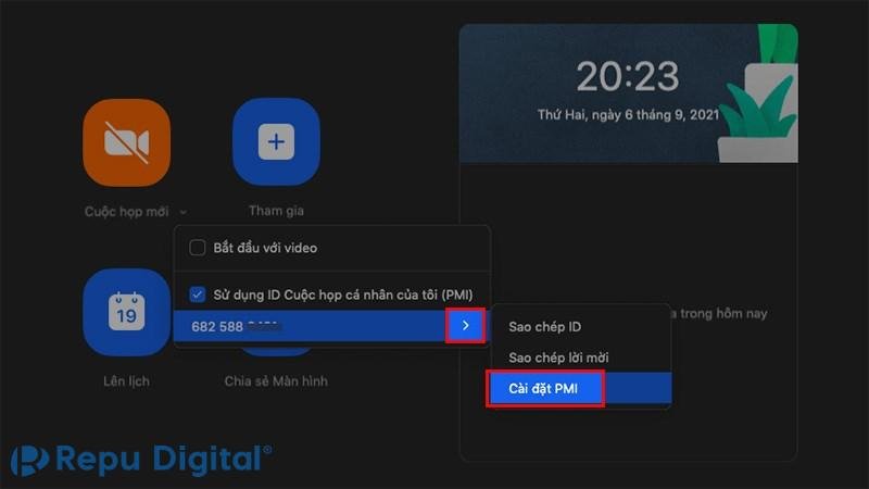 cách tạo ID cố định, mật khẩu phòng trên zoom
