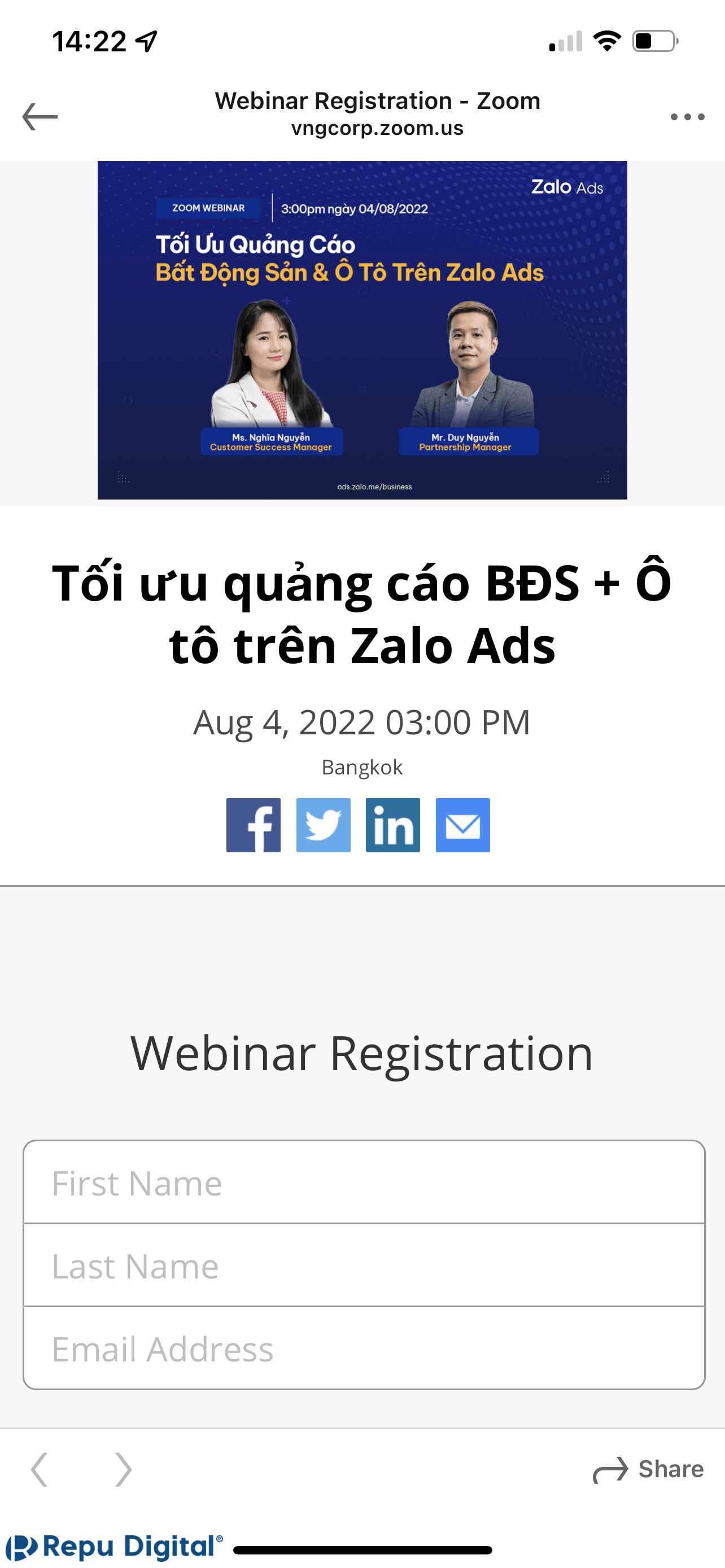 Zalo chọn Zoom Webinar tổ chức hội thảo trực tuyến