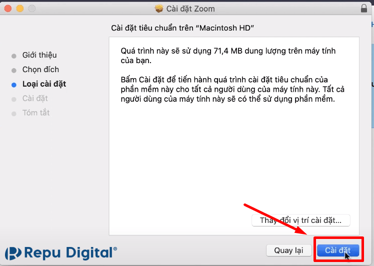 cài đặt Zoom cho Macbook