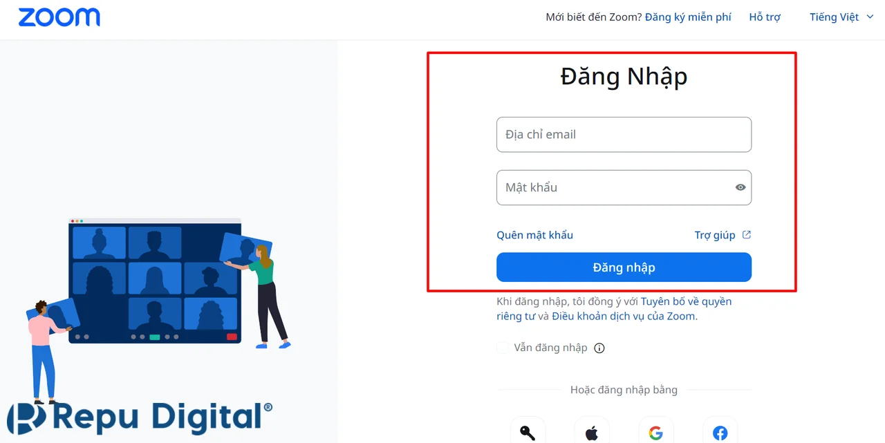 Zoom AI cài đặt
