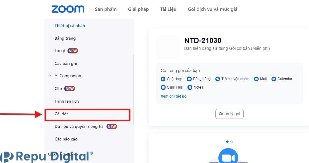 cài đặt zoom