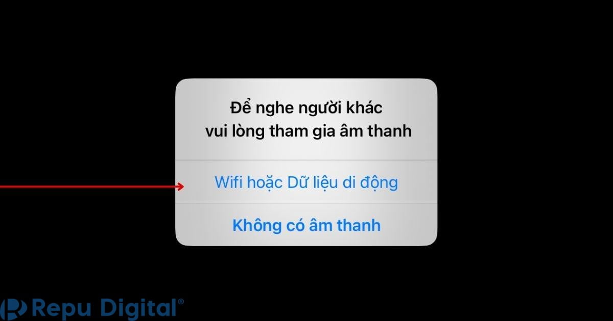 chọn âm thanh tham gia
