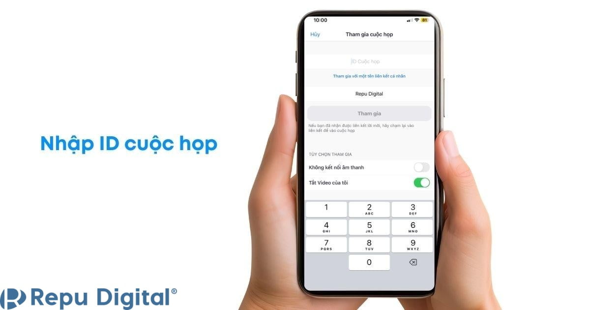 nhập id cuộc họp zoom