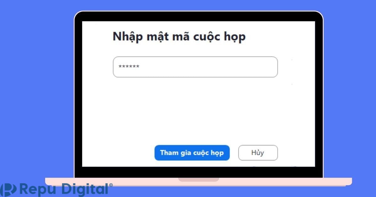 nhập mật mã tham gia cuộc họp