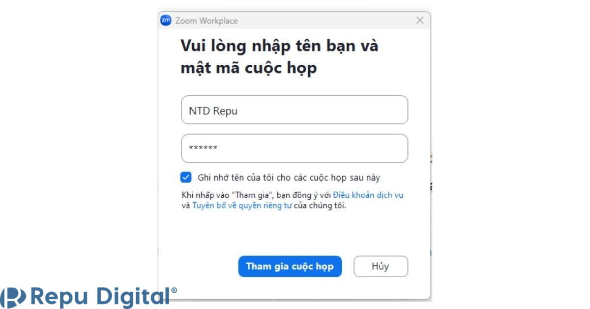 tham gia phòng zoom không cần tài khoản